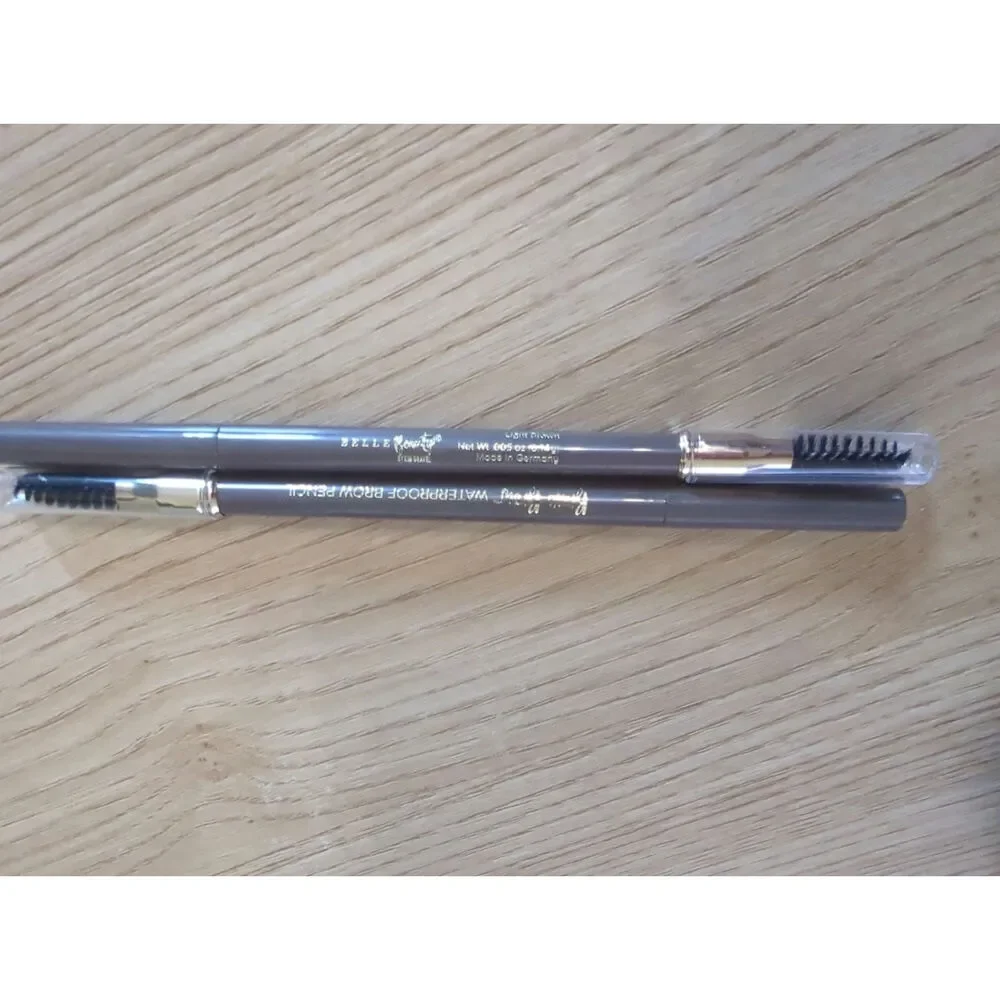 2 Belle Beauty by Kim Gravel Brave Brow Eyebrow Pencil (Light Brown) New